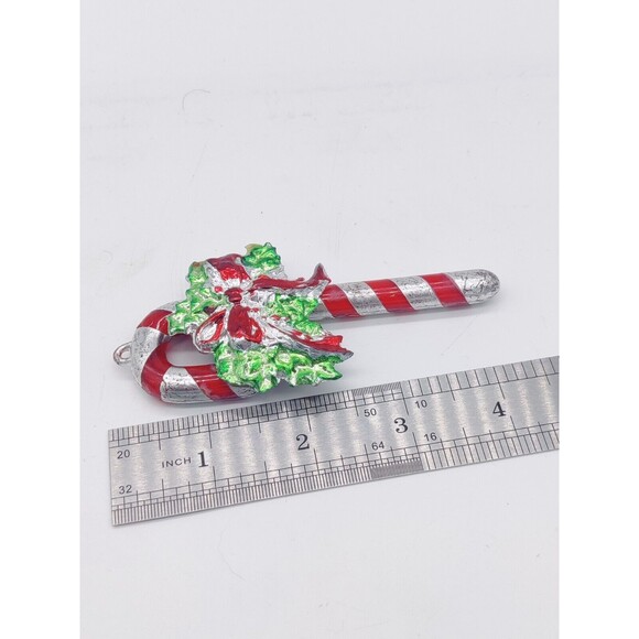 Vintage Candy Cane Christmas Ornament Plastic Holiday Tree 1970s? 60s? Xmas VTG - Picture 7 of 7